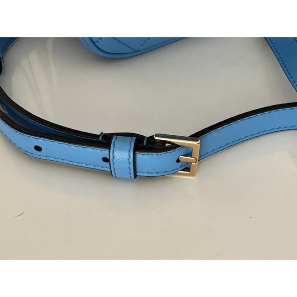 NWT $1275 Versace Quilted Lamb Leather Blue Medium Shoulder Bag 1008828 Italy - Picture 6 of 16